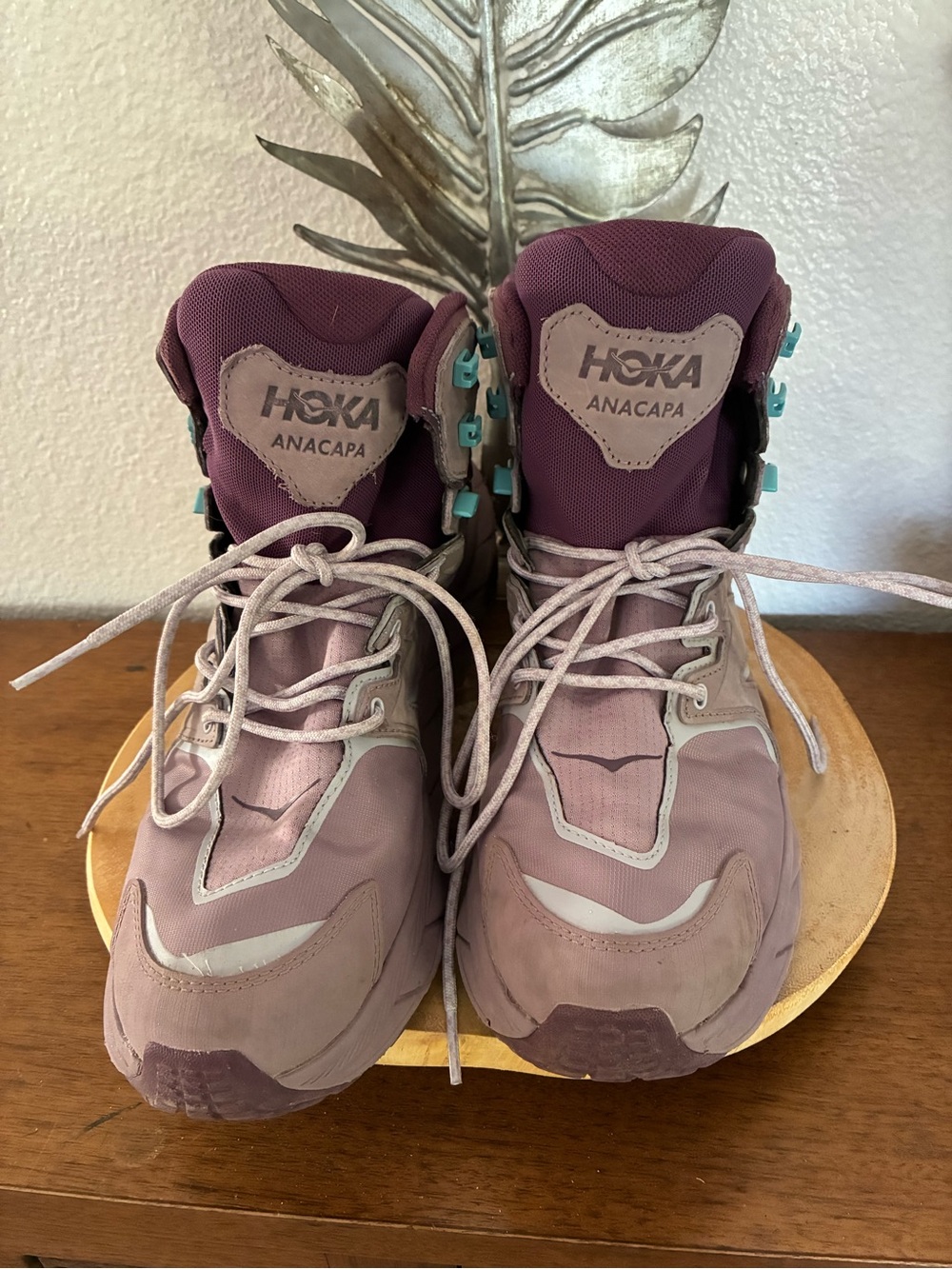Hoka Anacapa Women's Purple and Teal Hiking Shoes